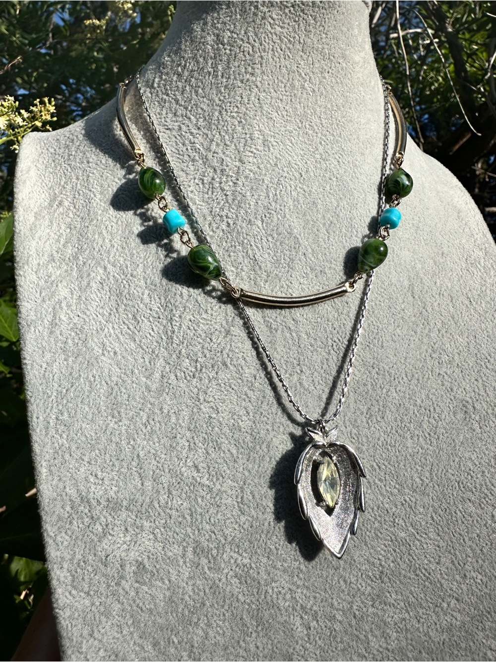 Two Vintage Sarah Coventry Necklaces - Goldtone and Silvertone